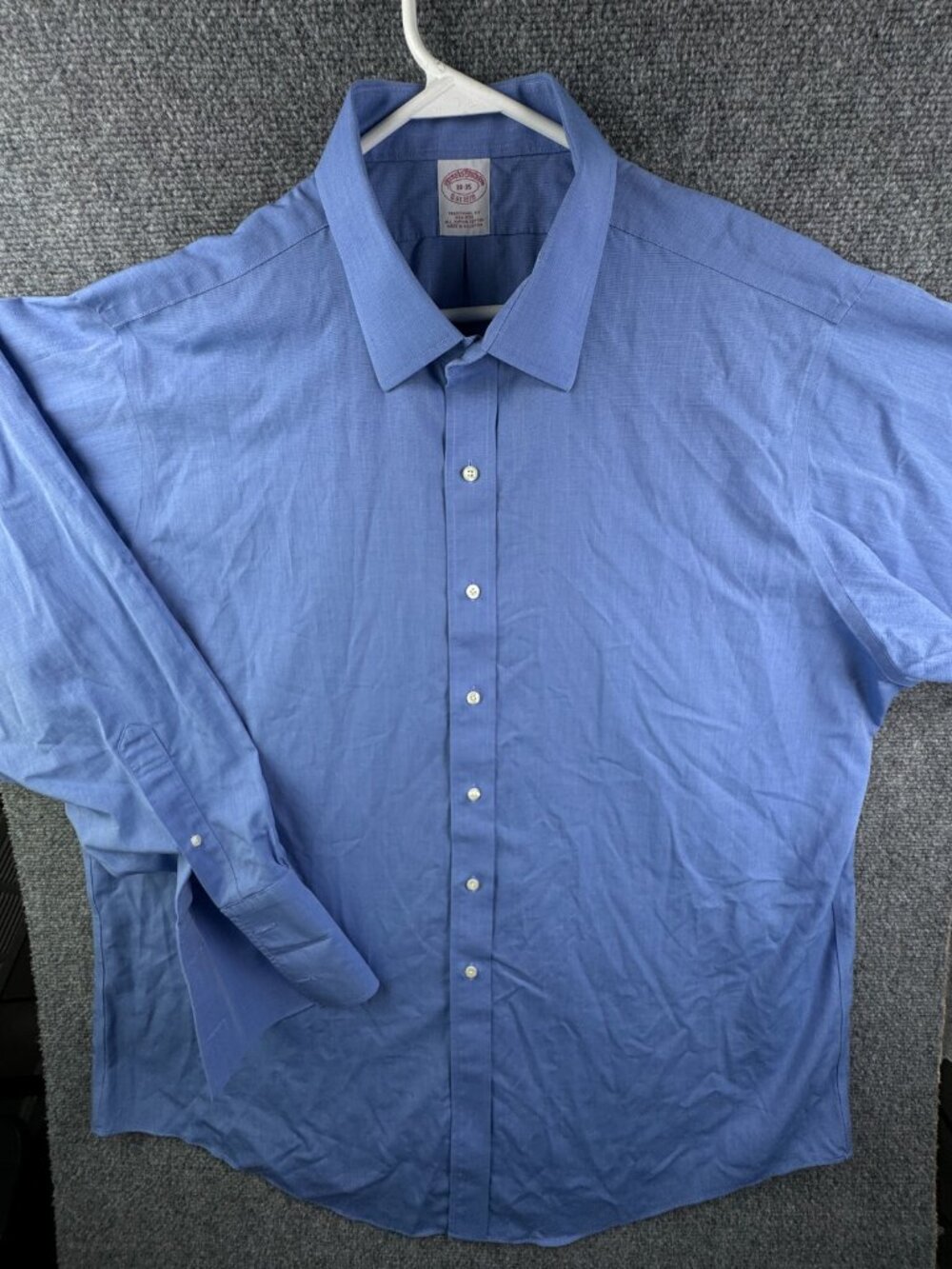 Brooks Brothers 18 35 Traditional Fit Long Sleeve Button Up Cotton Non Iron